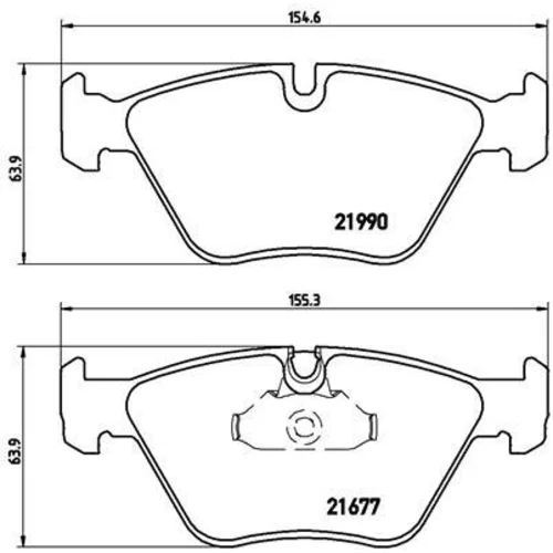 Sada brzdových platničiek kotúčovej brzdy BREMBO P 06 065