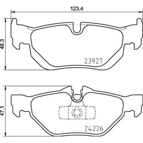 Sada brzdových platničiek kotúčovej brzdy BREMBO P 06 105