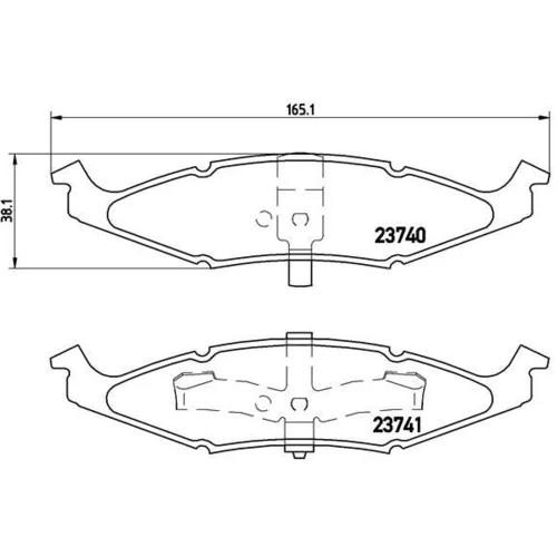 Sada brzdových platničiek kotúčovej brzdy BREMBO P 11 009