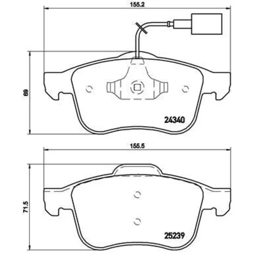 Sada brzdových platničiek kotúčovej brzdy BREMBO P 23 132