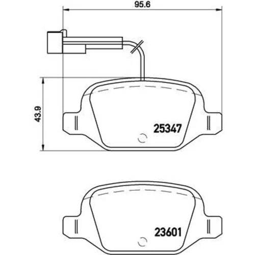 Sada brzdových platničiek kotúčovej brzdy BREMBO P 23 146