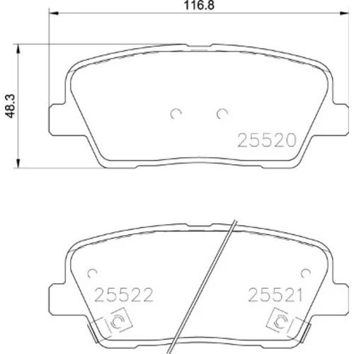 Sada brzdových platničiek kotúčovej brzdy BREMBO P 30 104