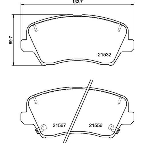 Sada brzdových platničiek kotúčovej brzdy BREMBO P 30 123