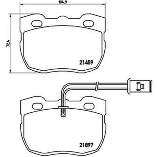 Sada brzdových platničiek kotúčovej brzdy BREMBO P 44 004