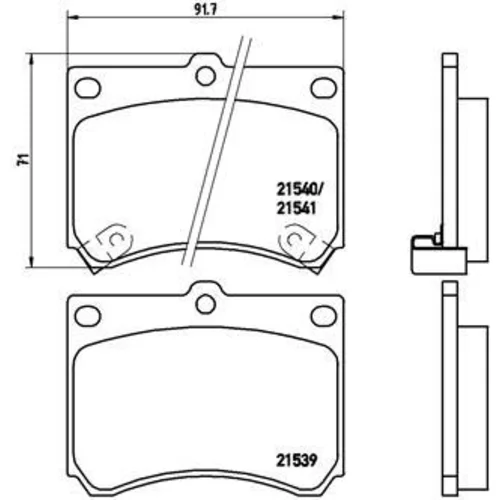 Sada brzdových platničiek kotúčovej brzdy P 49 011 /BREMBO/