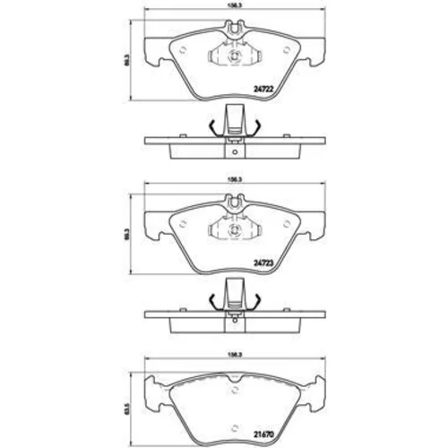 Sada brzdových platničiek kotúčovej brzdy BREMBO P 50 075