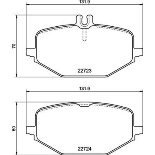 Sada brzdových platničiek kotúčovej brzdy BREMBO P 50 161