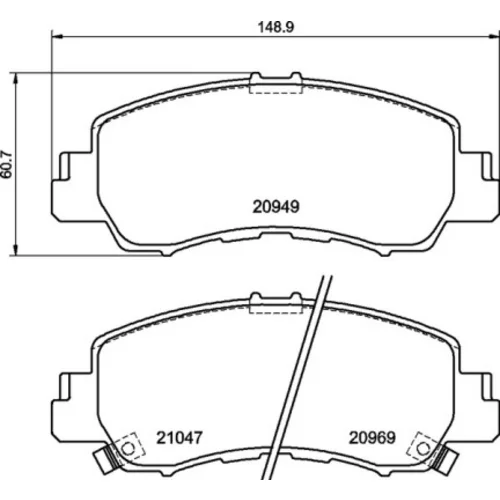 Sada brzdových platničiek kotúčovej brzdy BREMBO P 54 061