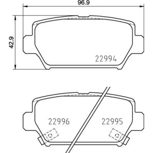 Sada brzdových platničiek kotúčovej brzdy BREMBO P 54 062