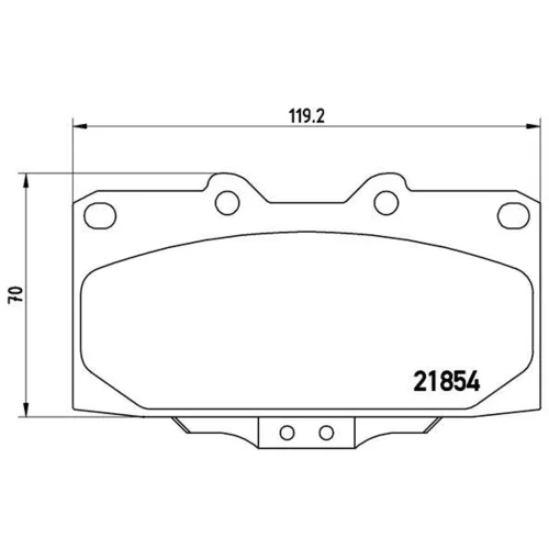 Sada brzdových platničiek kotúčovej brzdy BREMBO P 56 034