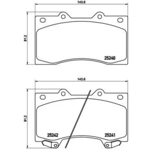 Sada brzdových platničiek kotúčovej brzdy P 56 081 /BREMBO/