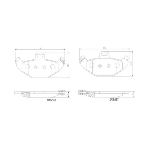 Sada brzdových platničiek kotúčovej brzdy BREMBO P 68 021