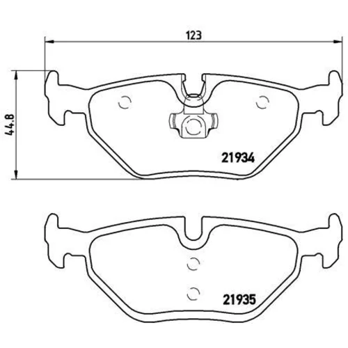 Sada brzdových platničiek kotúčovej brzdy BREMBO P 71 006