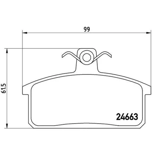 Sada brzdových platničiek kotúčovej brzdy BREMBO P 79 007