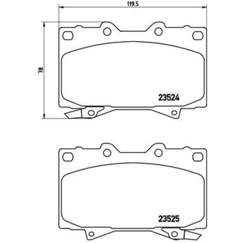 Sada brzdových platničiek kotúčovej brzdy BREMBO P 83 048