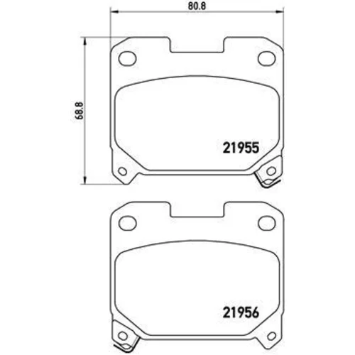 Sada brzdových platničiek kotúčovej brzdy BREMBO P 83 091