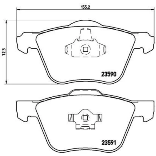 Sada brzdových platničiek kotúčovej brzdy BREMBO P 86 022