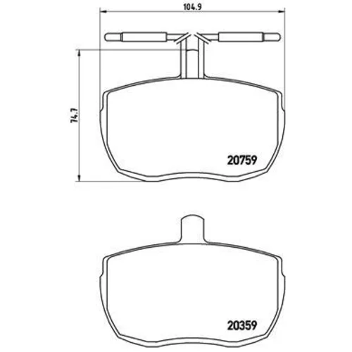 Sada brzdových platničiek kotúčovej brzdy BREMBO P A6 004