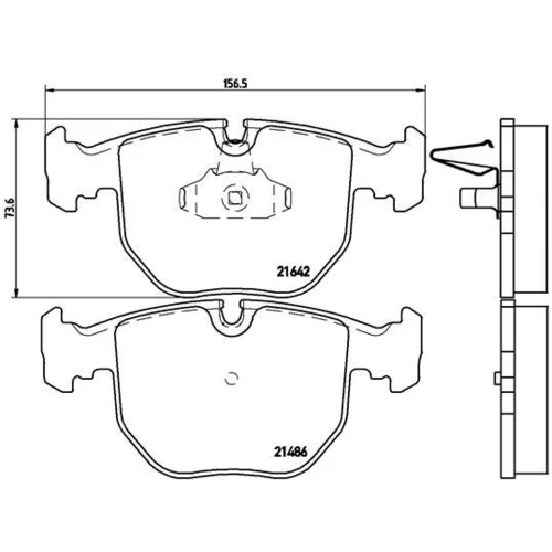 Sada brzdových platničiek kotúčovej brzdy P 06 021 /BREMBO/