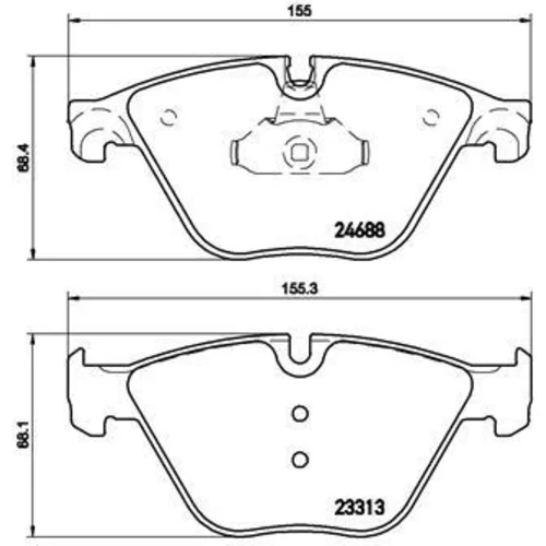 Sada brzdových platničiek kotúčovej brzdy BREMBO P 06 074