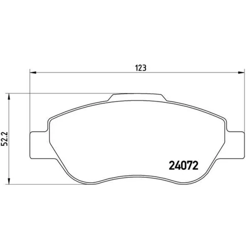 Sada brzdových platničiek kotúčovej brzdy BREMBO P 23 097