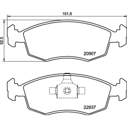 Sada brzdových platničiek kotúčovej brzdy BREMBO P 23 192