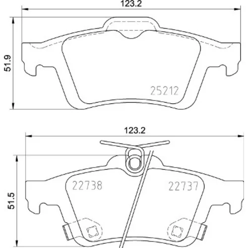 Sada brzdových platničiek kotúčovej brzdy BREMBO P 24 216