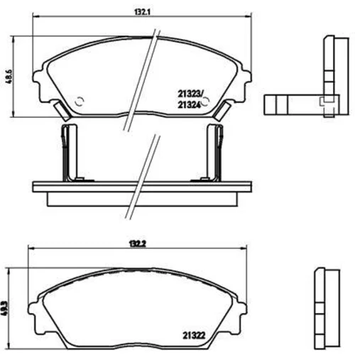 Sada brzdových platničiek kotúčovej brzdy BREMBO P 28 016