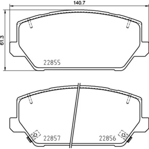 Sada brzdových platničiek kotúčovej brzdy BREMBO P 30 102