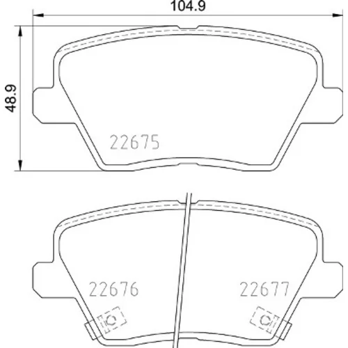 Sada brzdových platničiek kotúčovej brzdy BREMBO P 30 109