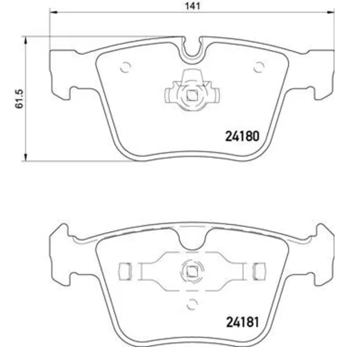 Sada brzdových platničiek kotúčovej brzdy BREMBO P 50 116