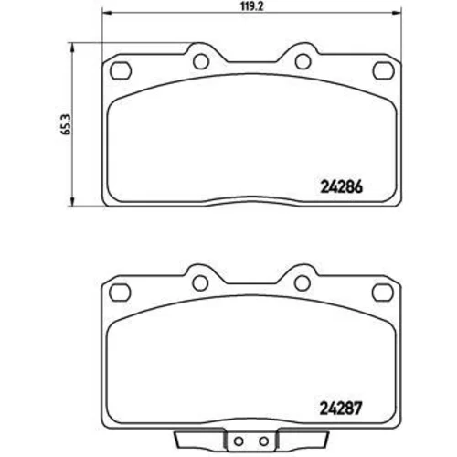 Sada brzdových platničiek kotúčovej brzdy BREMBO P 54 019