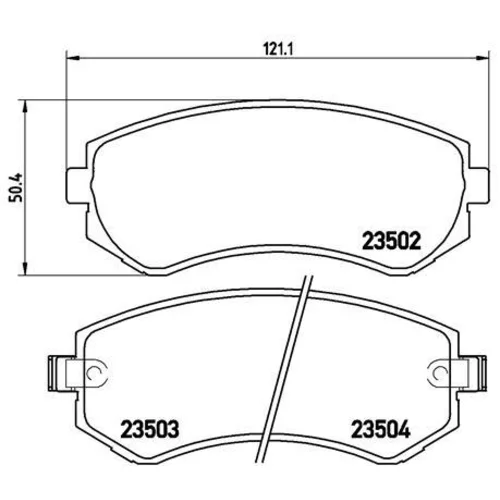 Sada brzdových platničiek kotúčovej brzdy BREMBO P 56 039