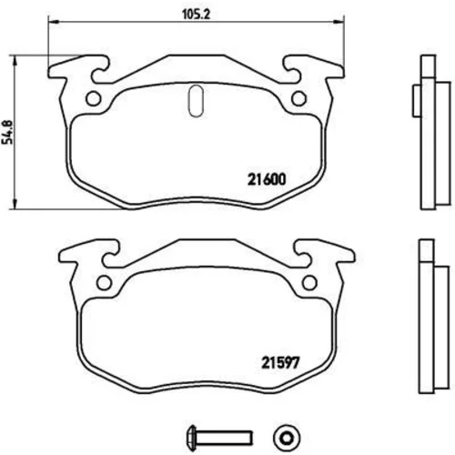 Sada brzdových platničiek kotúčovej brzdy BREMBO P 68 018