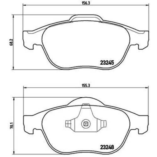 Sada brzdových platničiek kotúčovej brzdy BREMBO P 68 032