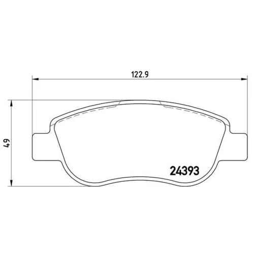 Sada brzdových platničiek kotúčovej brzdy BREMBO P 68 049