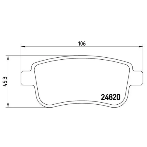 Sada brzdových platničiek kotúčovej brzdy BREMBO P 68 054