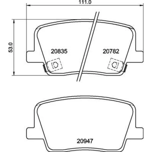 Sada brzdových platničiek kotúčovej brzdy BREMBO P 77 003