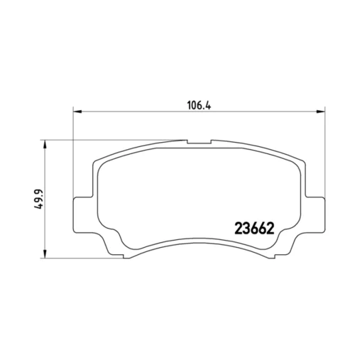 Sada brzdových platničiek kotúčovej brzdy BREMBO P 79 011