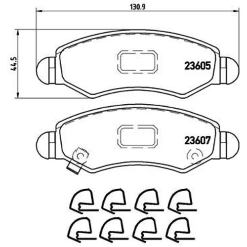 Sada brzdových platničiek kotúčovej brzdy BREMBO P 79 015