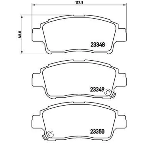 Sada brzdových platničiek kotúčovej brzdy BREMBO P 83 050