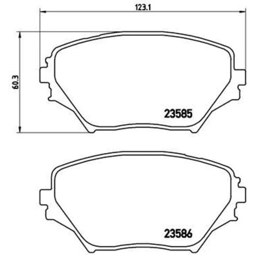 Sada brzdových platničiek kotúčovej brzdy BREMBO P 83 055