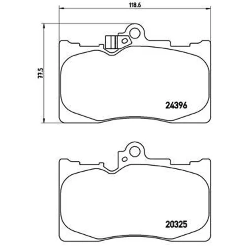 Sada brzdových platničiek kotúčovej brzdy BREMBO P 83 072