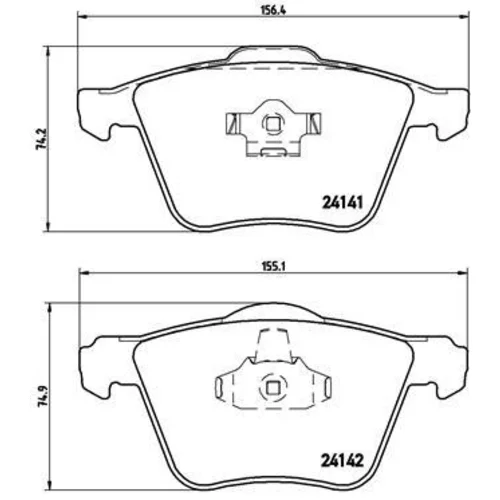 Sada brzdových platničiek kotúčovej brzdy BREMBO P 86 018