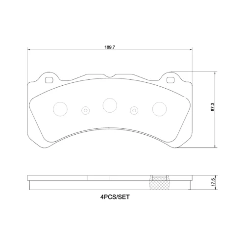 Sada brzdových platničiek kotúčovej brzdy BREMBO P 86 034