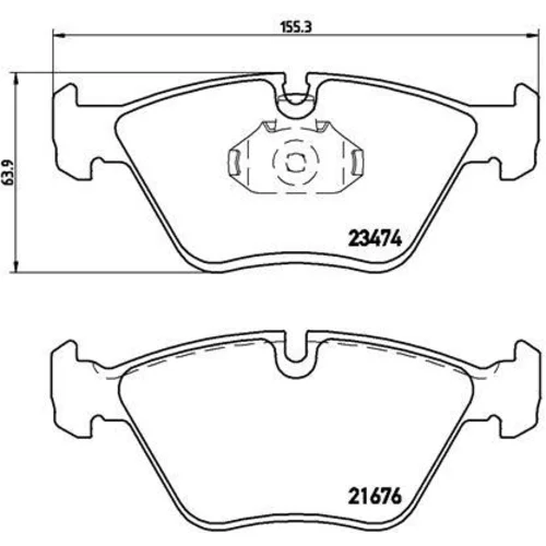 Sada brzdových platničiek kotúčovej brzdy BREMBO P 06 042