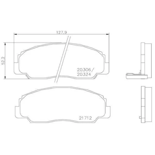 Sada brzdových platničiek kotúčovej brzdy BREMBO P 16 012