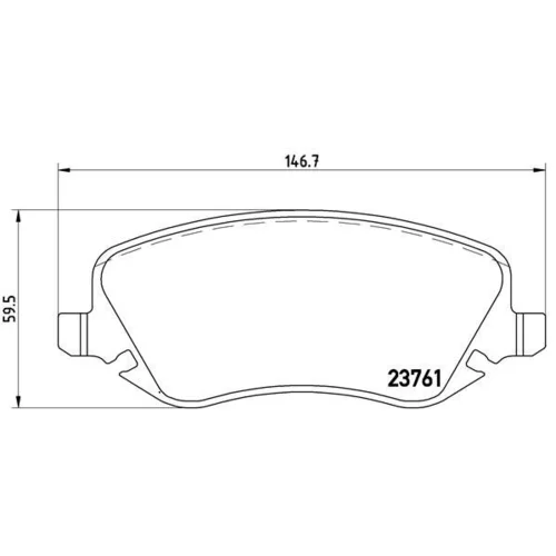 Sada brzdových platničiek kotúčovej brzdy BREMBO P 23 088