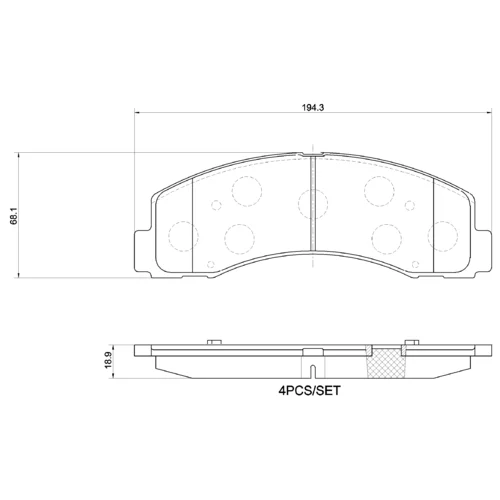 Sada brzdových platničiek kotúčovej brzdy BREMBO P 24 258