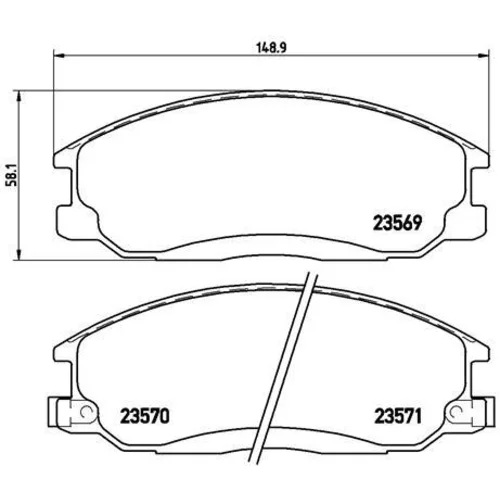 Sada brzdových platničiek kotúčovej brzdy BREMBO P 30 013